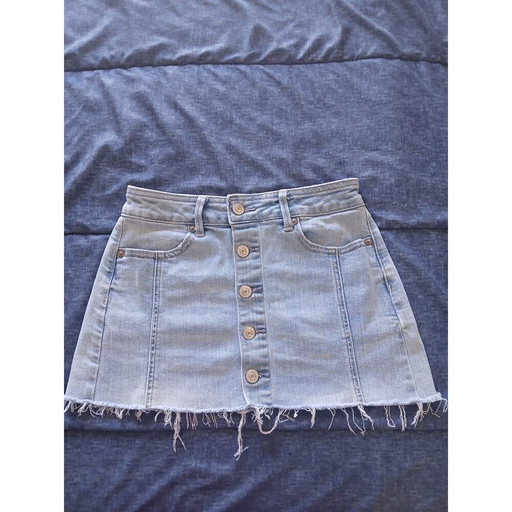 American Eagle A-line mini skirt button front sz 00